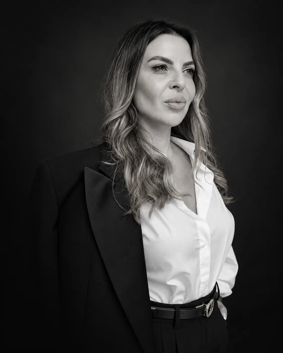 Ritratto in bianco e nero di Danielle Dinkova